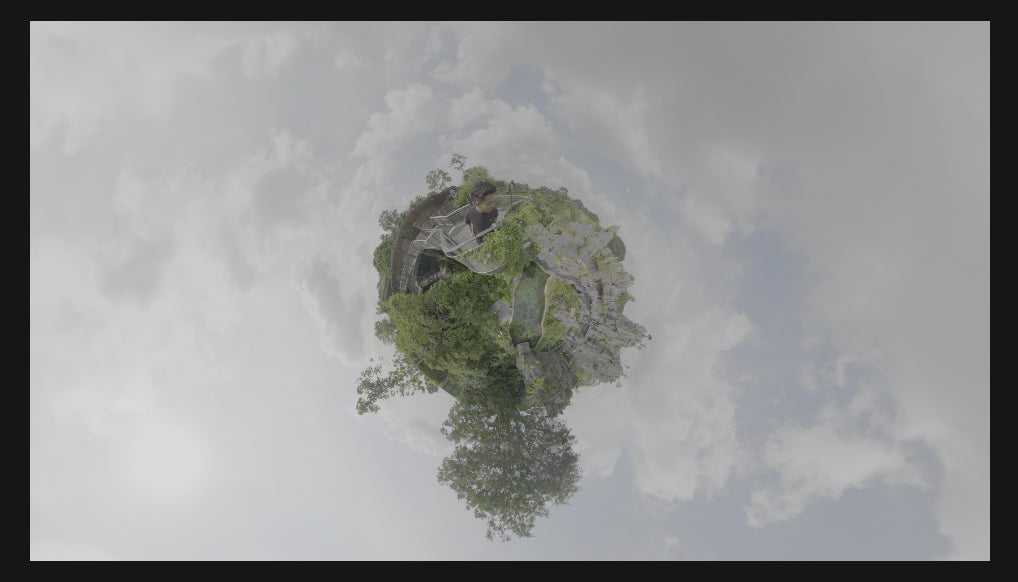 Insta360 X6 footage before Vibrant LUT